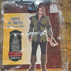Prince of Thieves Adult Standard Costume - Green and Brown